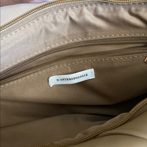 Anthropologie Tan Woven Crossbody Bag - Picture 3 of 7